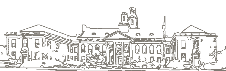 Line-art sketch of Newton City Hall