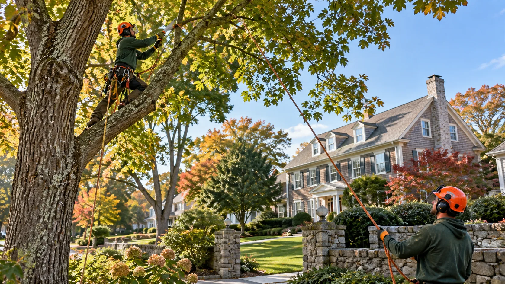 Tree pruning in a Newton-style residential setting